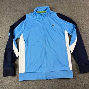 Lacoste Sport Mens Full Zip Tennis Track Jacket Size 4 (M) Multicolor